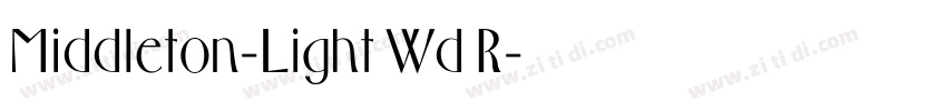 Middleton-Light Wd R字体转换